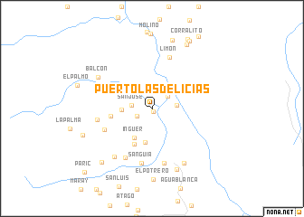 map of Puerto Las Delicias