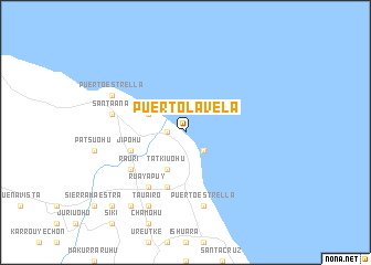 map of Puerto La Vela