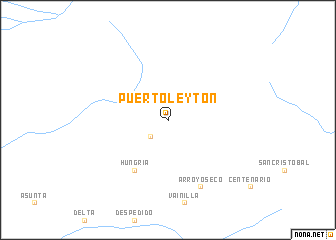 map of Puerto Leytón