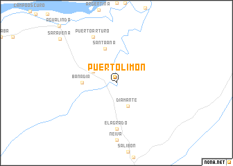 map of Puerto Limón