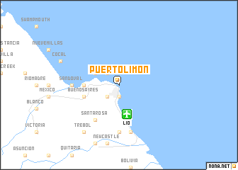 map of Puerto Limón