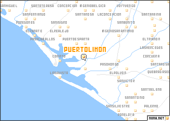 map of Puerto Limón