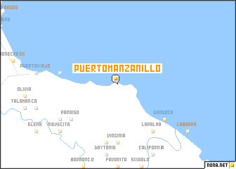 map of Puerto Manzanillo