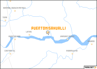 map of Puerto Misahuallí