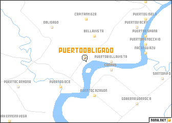 map of Puerto Obligado