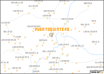 map of Puerto Quintero