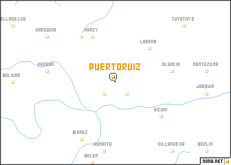 map of Puerto Ruiz