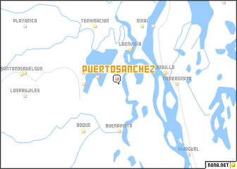 map of Puerto Sánchez