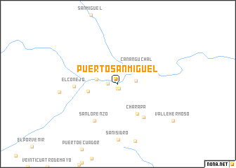 map of Puerto San Miguel