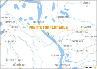 map of Puerto Tamalameque