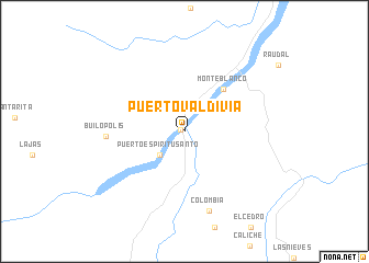 map of Puerto Valdivia