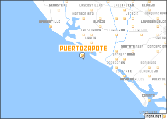 map of Puerto Zapote