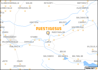 map of Pueştii de Sus