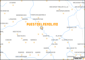 map of Puesto El Remolino