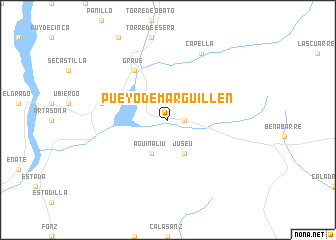 map of Pueyo de Marguillén