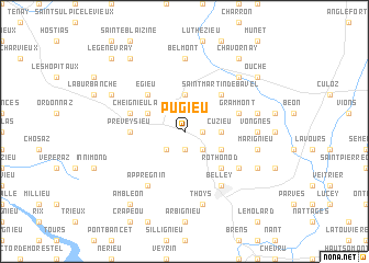 map of Pugieu