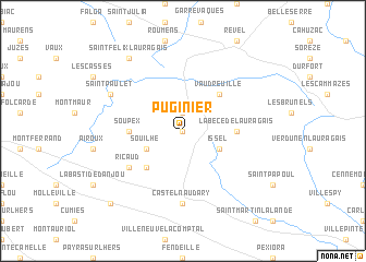 map of Puginier