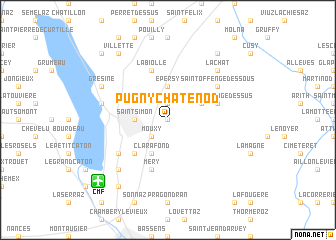 map of Pugny-Chatenod