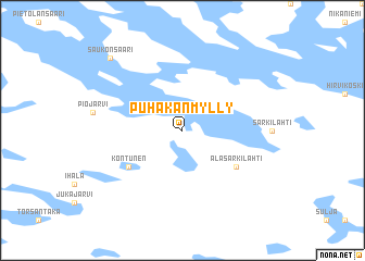 map of Puhakanmylly
