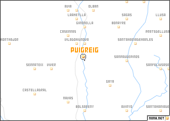 map of Puigreig