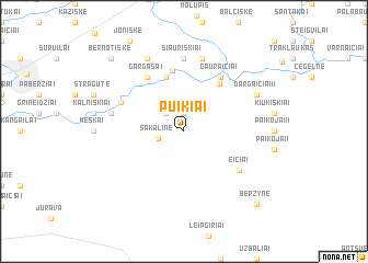 map of Puikiai