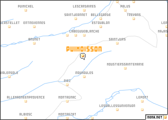 map of Puimoisson