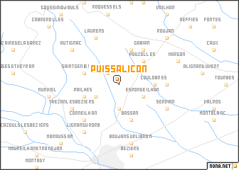 map of Puissalicon