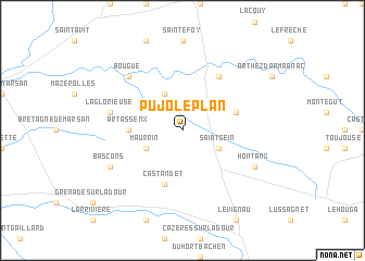 map of Pujo-le-Plan