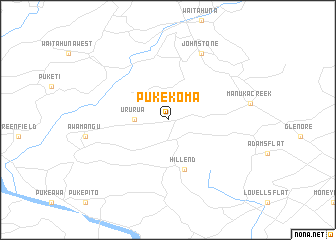 map of Pukekoma