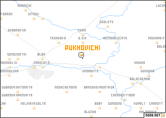map of Pukhovichi