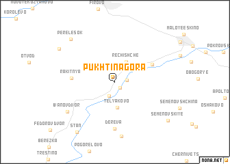 map of Pukhtina Gora