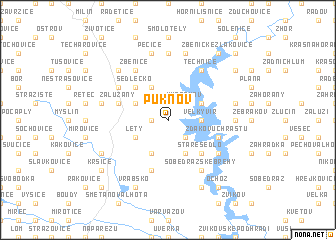 map of Pukňov