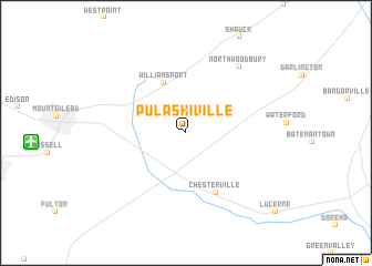 map of Pulaskiville