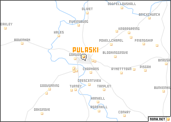 map of Pulaski