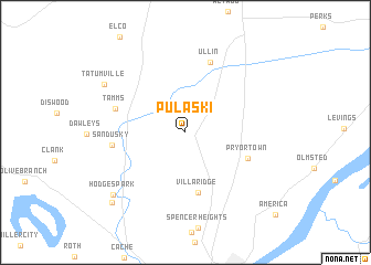 map of Pulaski