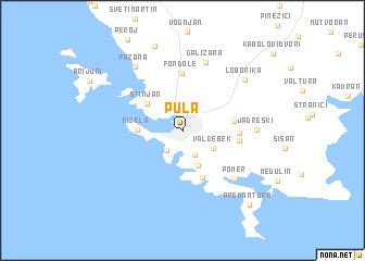 map of Pula