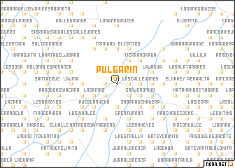 map of Pulgarín