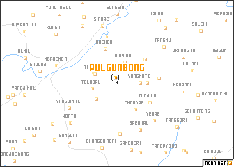 map of Pulgŭnbong