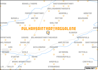 map of Pulham Saint Mary Magdalene