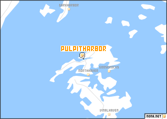 map of Pulpit Harbor