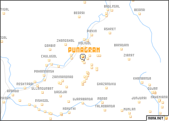 map of Punagrām