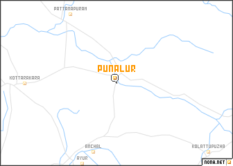 map of Punalūr