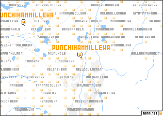 map of Punchi Hammillewa