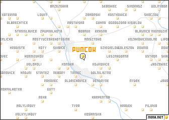 map of Puńców