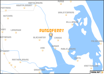 map of Pungo Ferry