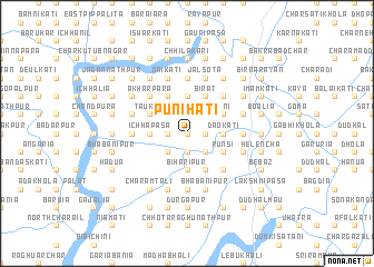 map of Punihāti