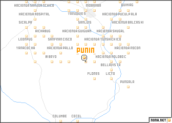 map of Punín