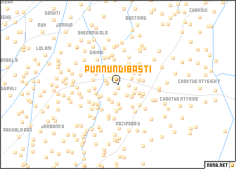 map of Punnūn di Basti