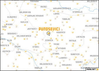 map of Punoševići