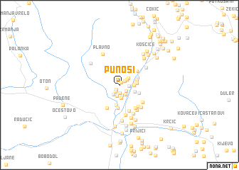 map of Punoši